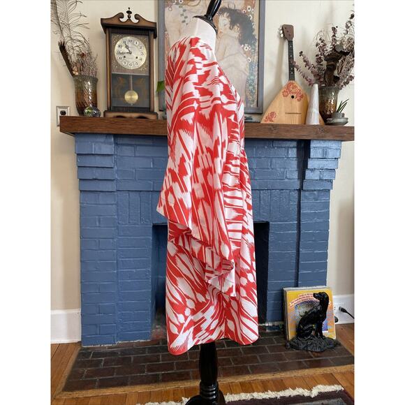 TRINA by Trina Turk Irmik Mini Dress Swim Cover Punch Pink Kimono Sleeve $198 - Picture 5 of 14